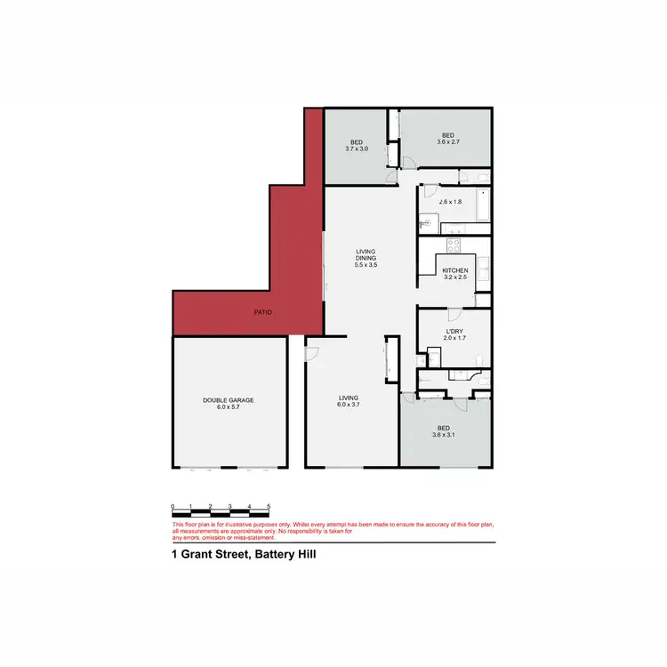 Floorplan of Homely house listing, 1 Grant Street, Battery Hill QLD 4551