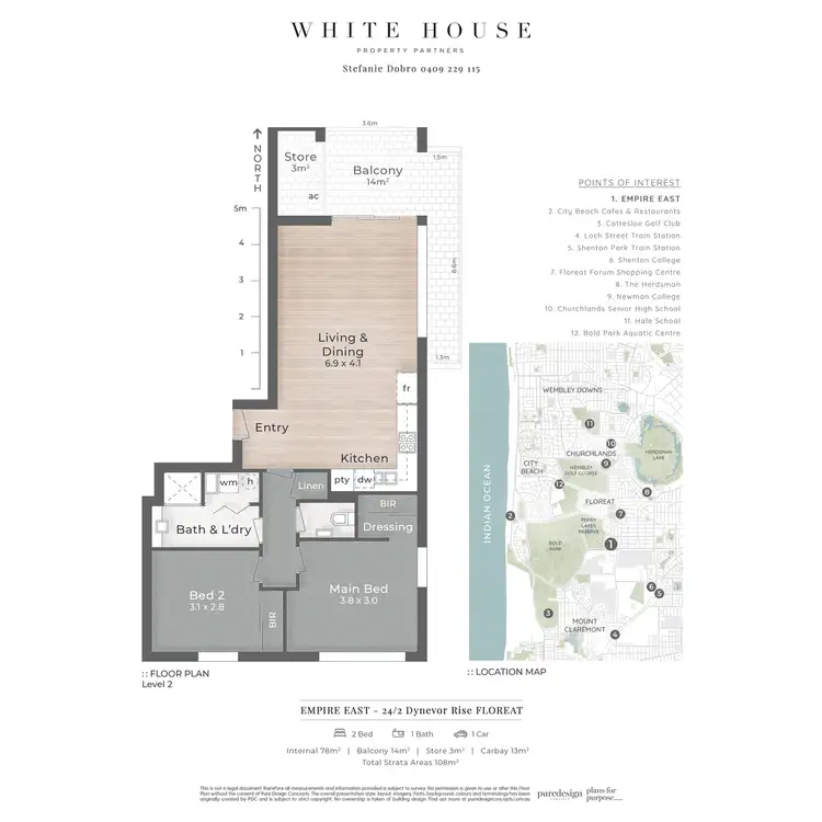 Floorplan of Homely apartment listing, 24/2 Dynevor Rise, Floreat WA 6014