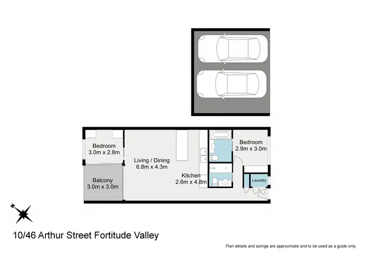 Floorplan of Homely apartment listing, 10/46 Arthur Street, Fortitude Valley QLD 4006