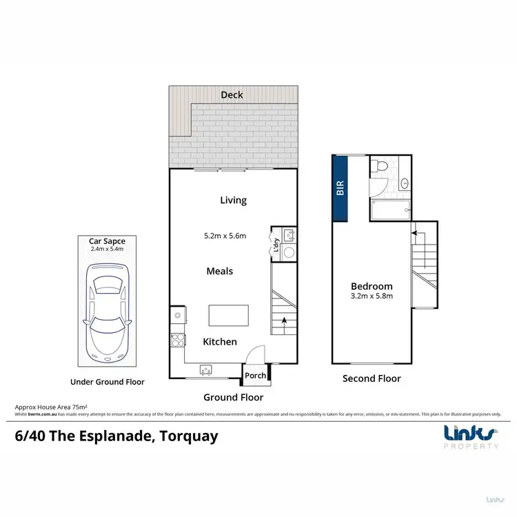 Floorplan of Homely townhouse listing, 6/40 The Esplanade, Torquay VIC 3228