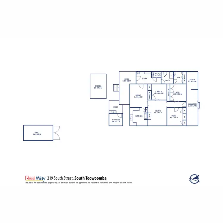 Floorplan of Homely house listing, 219 South Street, South Toowoomba QLD 4350