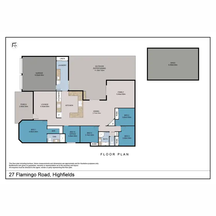 Floorplan of Homely house listing, 27 Flamingo Road, Highfields QLD 4352