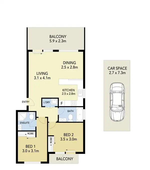 Floorplan of Homely apartment listing, 5/317 Boundary Street, Spring Hill QLD 4000