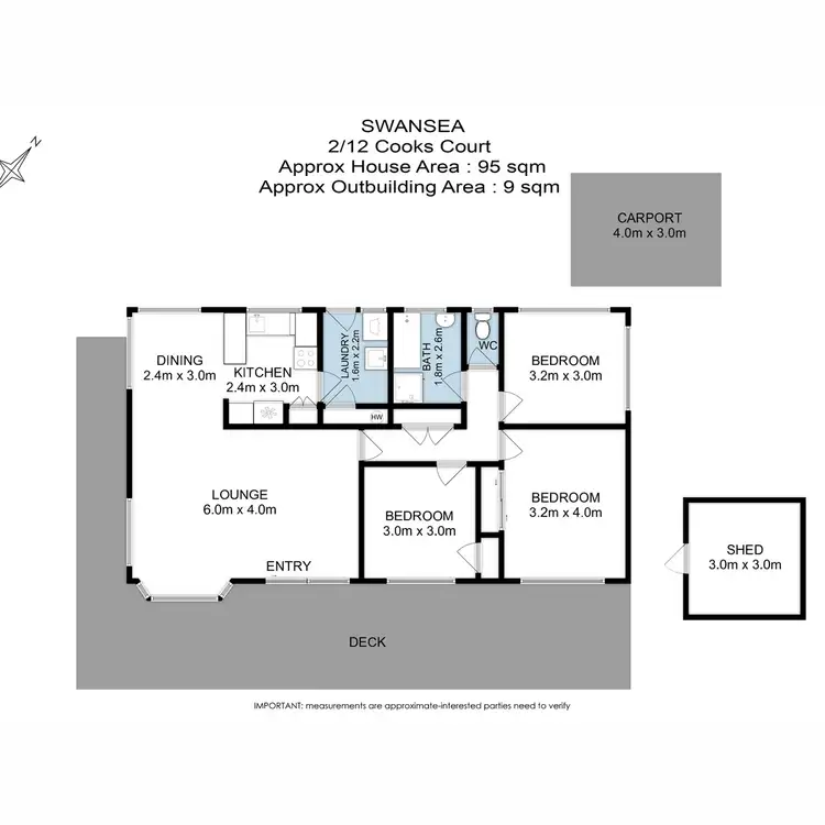 Floorplan of Homely villa listing, 2/12 Cooks Court, Swansea TAS 7190