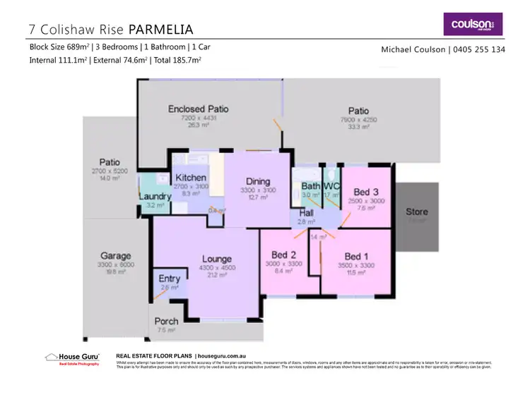 Floorplan of Homely house listing, 7 Cowlishaw Rise, Parmelia WA 6167