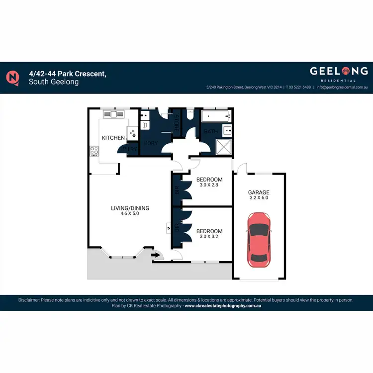 Floorplan of Homely unit listing, Unit 4/42-44 Park Crescent, South Geelong VIC 3220