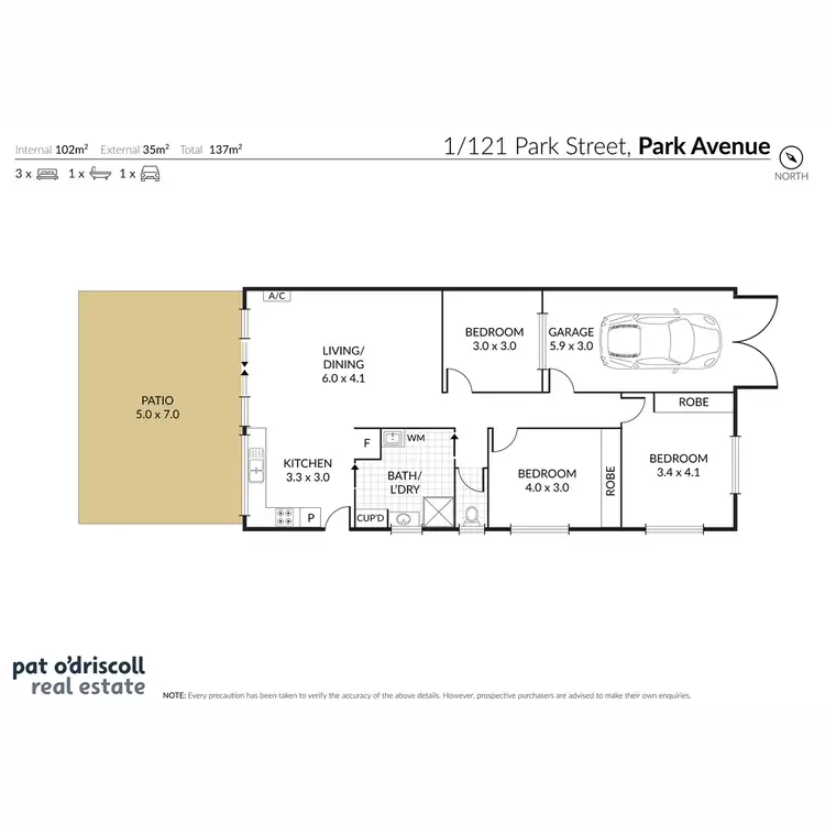 Floorplan of Homely apartment listing, 1/121 Park Street, Park Avenue QLD 4701