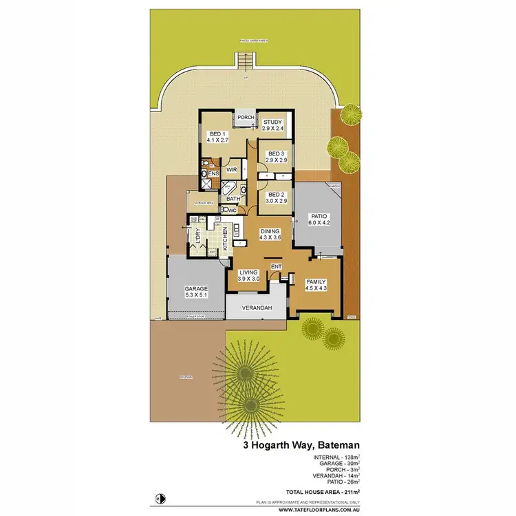 Floorplan of Homely land listing, 3 Hogarth Way, Bateman WA 6150