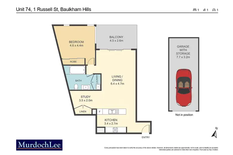 Floorplan of Homely apartment listing, 74/1 Russell Street, Baulkham Hills NSW 2153