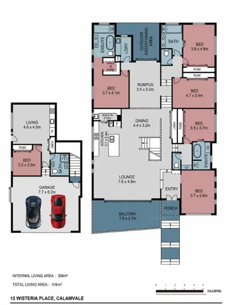 Floorplan of Homely house listing, 13 Wisteria Place, Calamvale QLD 4116