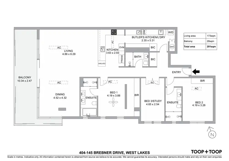 Floorplan of Homely apartment listing, 404/145 Brebner Drive, West Lakes SA 5021