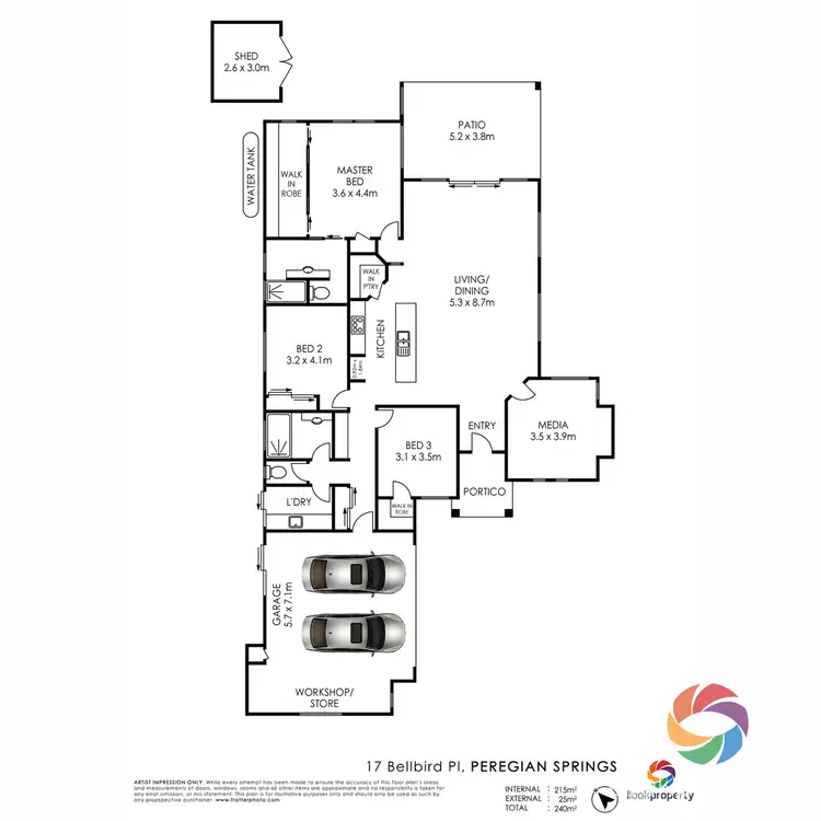 Floorplan of Homely house listing, 17 Bellbird Place, Peregian Springs QLD 4573