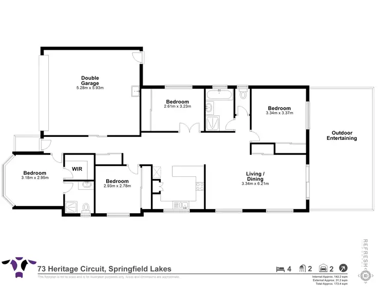Floorplan of Homely house listing, 73 Heritage Circuit, Springfield Lakes QLD 4300