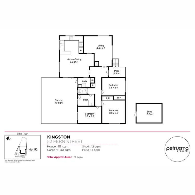 Floorplan of Homely house listing, 52 Fern Street, Kingston TAS 7050