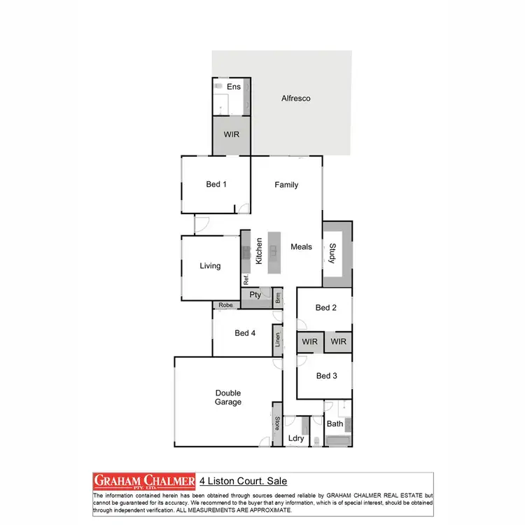 Floorplan of Homely house listing, 4 Liston Court, Sale VIC 3850