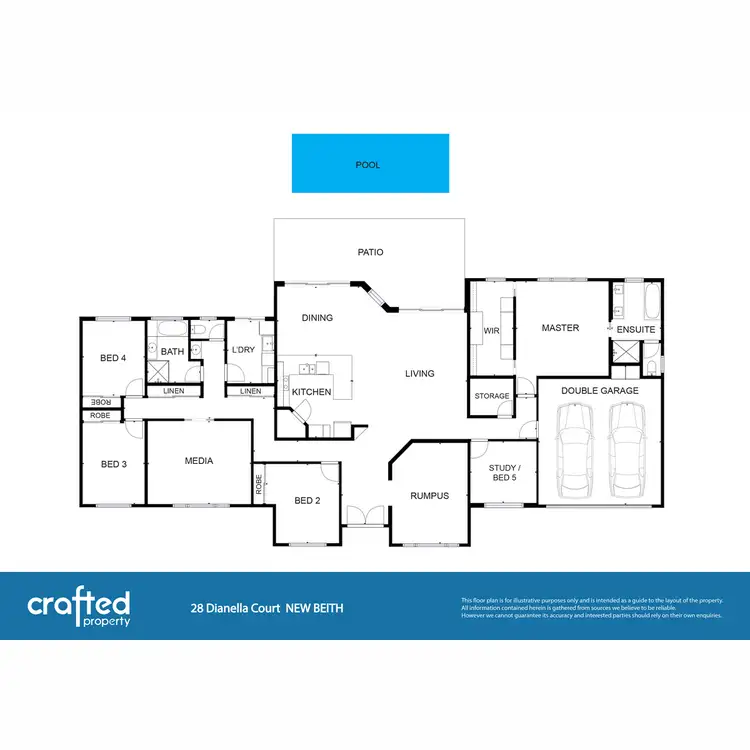 Floorplan of Homely rural property listing, 28 Dianella Court, New Beith QLD 4124