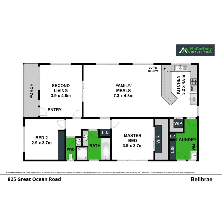 Floorplan of Homely house listing, 825 Great Ocean Road, Bellbrae VIC 3228