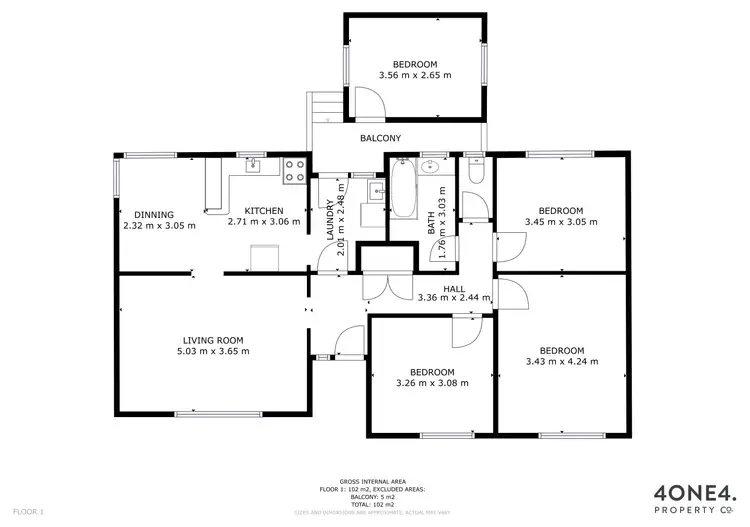 Floorplan of Homely house listing, 12 Ingleby Close, Clarendon Vale TAS 7019