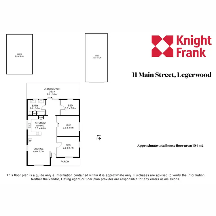 Floorplan of Homely house listing, 11 Main Street, Legerwood TAS 7263