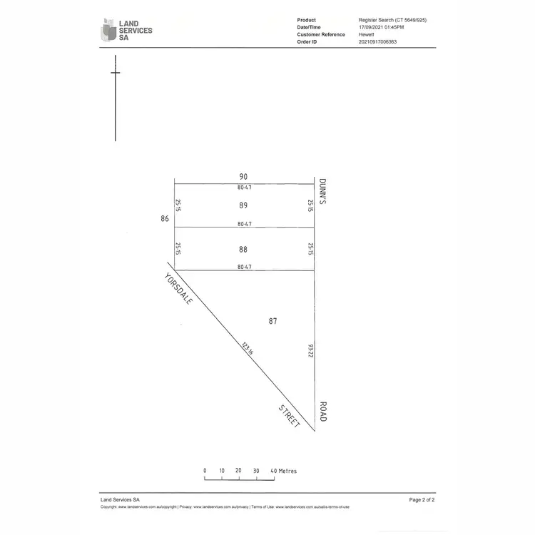 Floorplan of Homely land listing, Lots 87 & 88 Dunns Road, Balaklava SA 5461