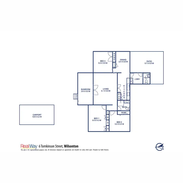 Floorplan of Homely house listing, 6 Tomkinson Street, Wilsonton QLD 4350