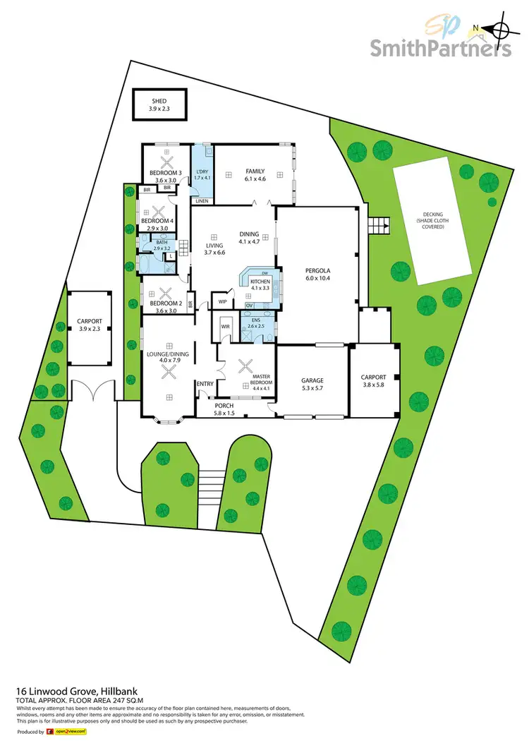Floorplan of Homely house listing, 16 Linwood Grove, Hillbank SA 5112