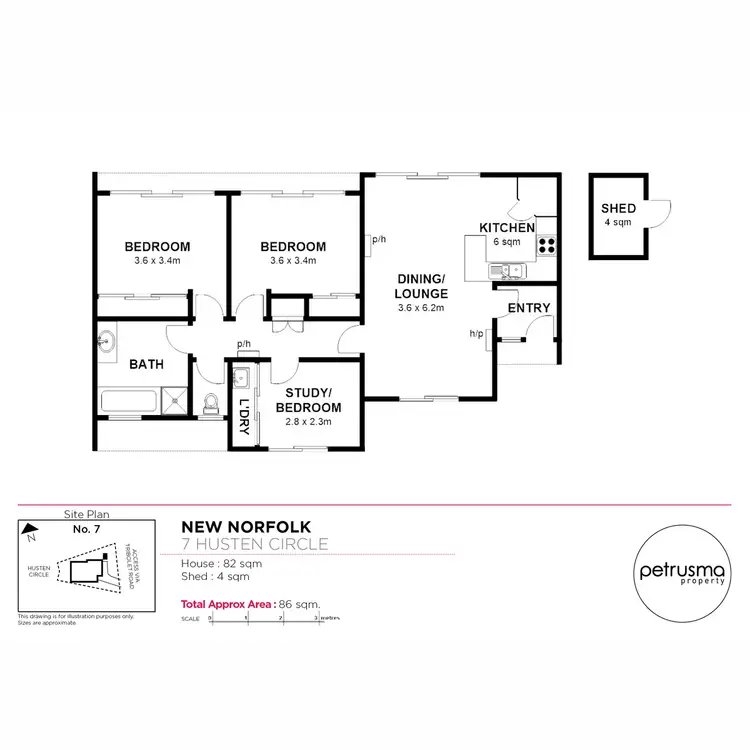 Floorplan of Homely house listing, 7 Husten Circle, New Norfolk TAS 7140
