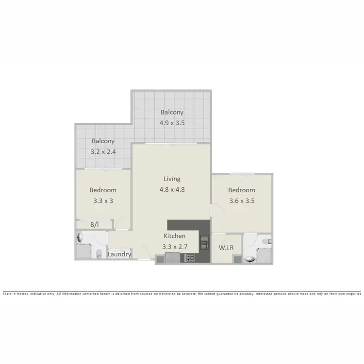 Floorplan of Homely apartment listing, E26/41 Gotha Street, Fortitude Valley QLD 4006