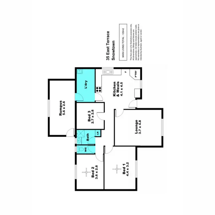 Floorplan of Homely house listing, 35 East Terrace, Snowtown SA 5520