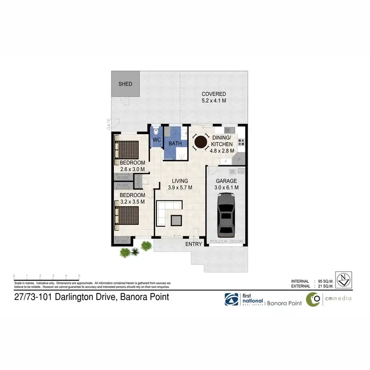 Floorplan of Homely villa listing, 27/73-101 Darlington Drive, Banora Point NSW 2486