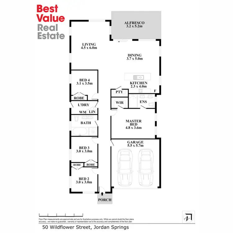 Floorplan of Homely house listing, 50 Wildflower Circle, Jordan Springs NSW 2747