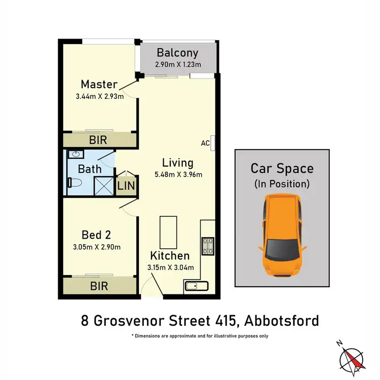 Floorplan of Homely apartment listing, 415/8 Grosvenor Street, Abbotsford VIC 3067