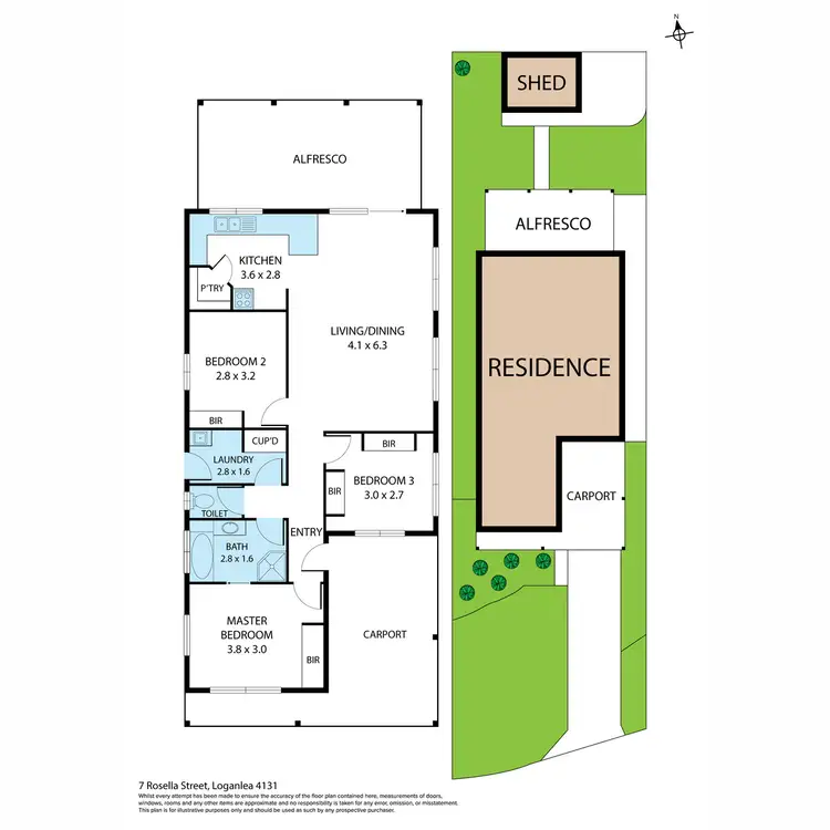 Floorplan of Homely house listing, 7 Rosella Street, Loganlea QLD 4131