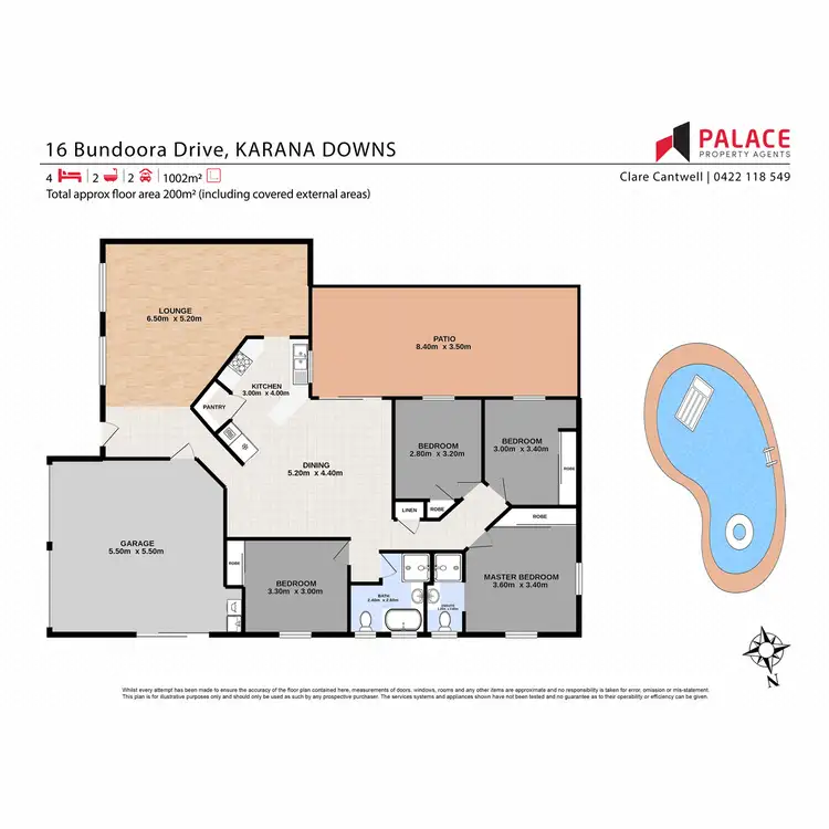 Floorplan of Homely house listing, 16 Bundoora Drive, Karana Downs QLD 4306