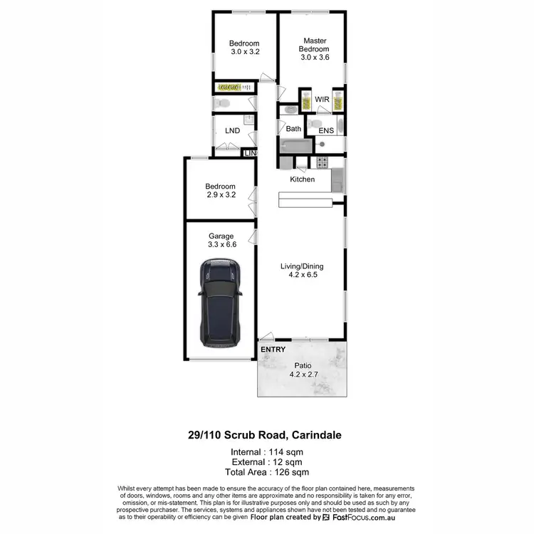 Floorplan of Homely unit listing, 29/110 Scrub Road, Carindale QLD 4152