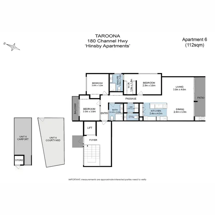 Floorplan of Homely apartment listing, 4/180 Channel Highway, Taroona TAS 7053