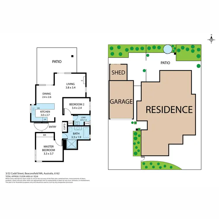 Floorplan of Homely house listing, 3/22 Cadd Street, Beaconsfield WA 6162