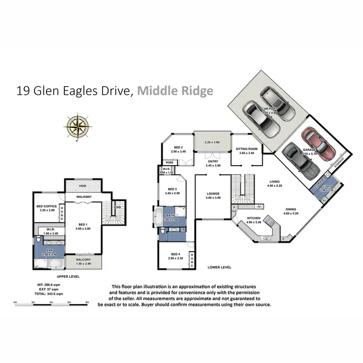 Floorplan of Homely house listing, 19 Glen Eagles Drive, Middle Ridge QLD 4350