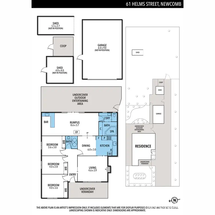 Floorplan of Homely house listing, 61 Helms Street, Newcomb VIC 3219