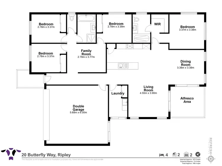 Floorplan of Homely house listing, 20 Butterfly Way, Ripley QLD 4306