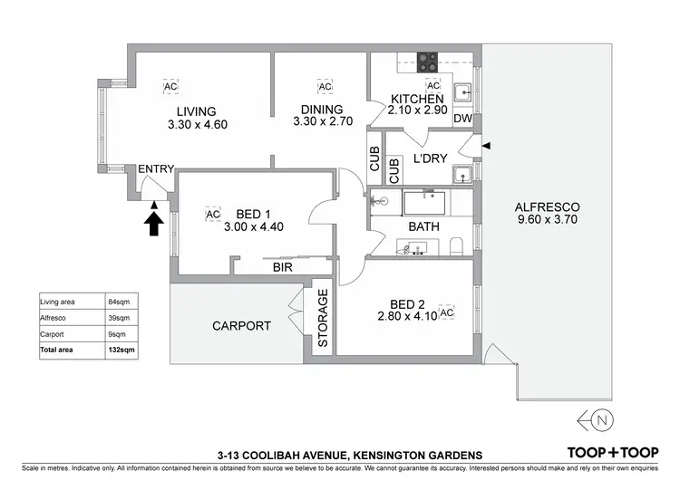 Floorplan of Homely unit listing, 3/13 Coolibah Avenue, Kensington Gardens SA 5068