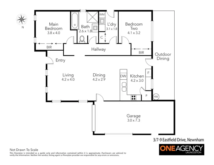 Floorplan of Homely unit listing, 3/7-9 Eastfield Drive, Newnham TAS 7248