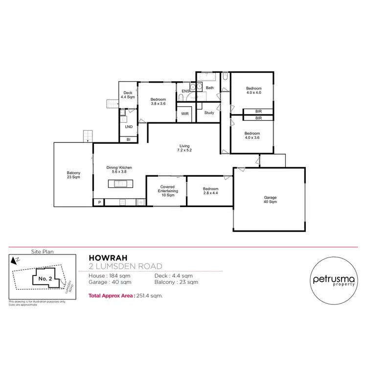 Floorplan of Homely house listing, 2 Lumsden Road, Howrah TAS 7018