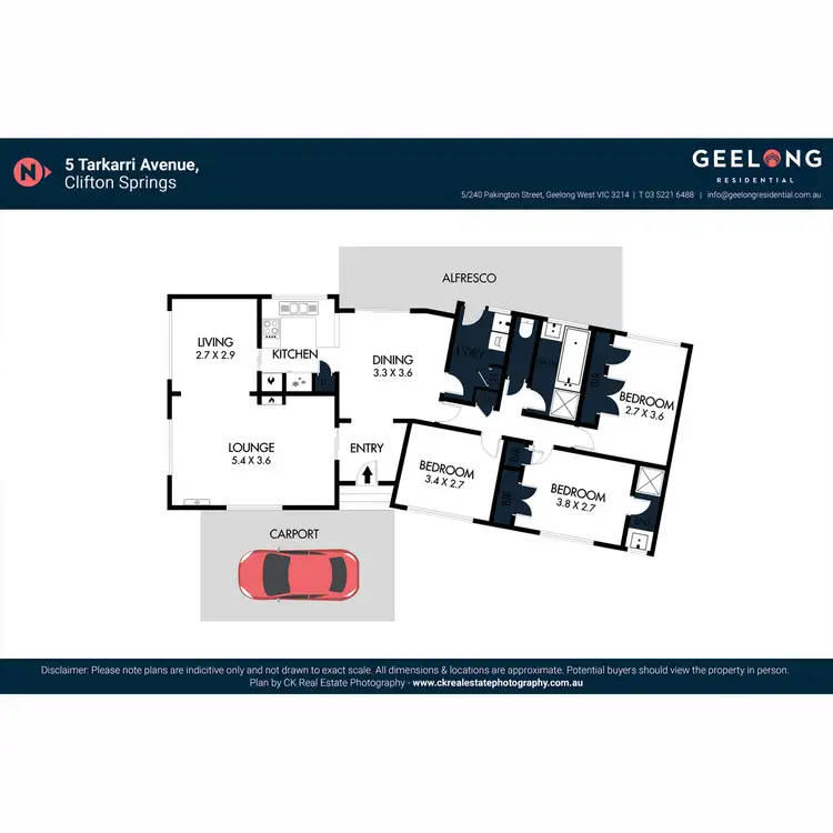 Floorplan of Homely house listing, 5 Tarkarri Avenue, Clifton Springs VIC 3222