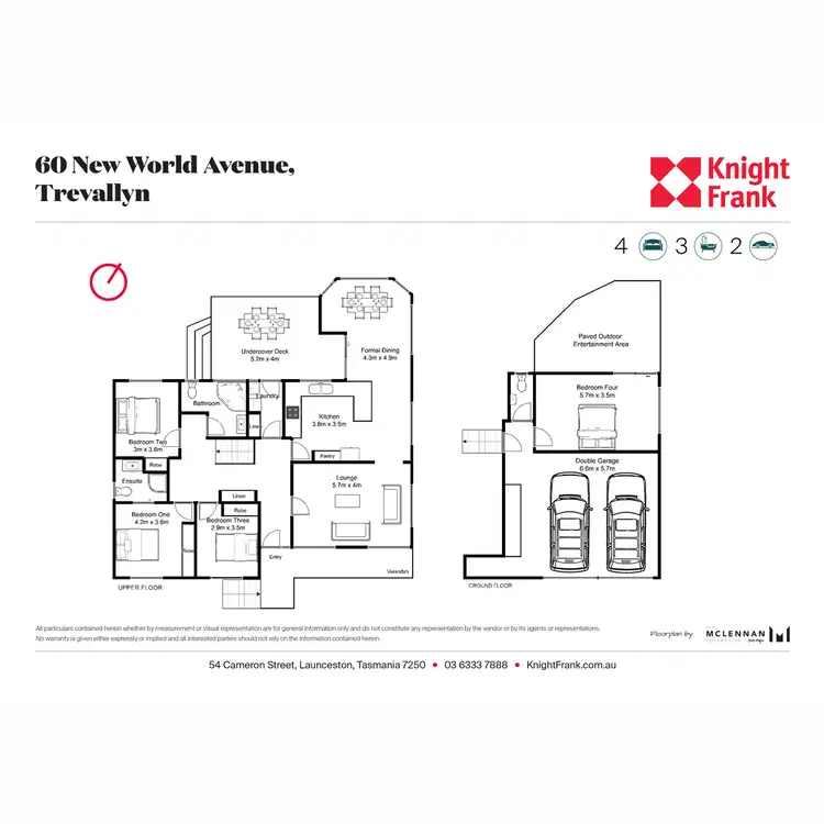 Floorplan of Homely house listing, 60 New World Avenue, Trevallyn TAS 7250