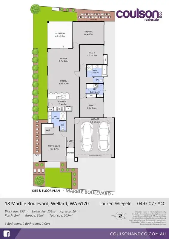 Floorplan of Homely house listing, 18 Marble Boulevard, Wellard WA 6170