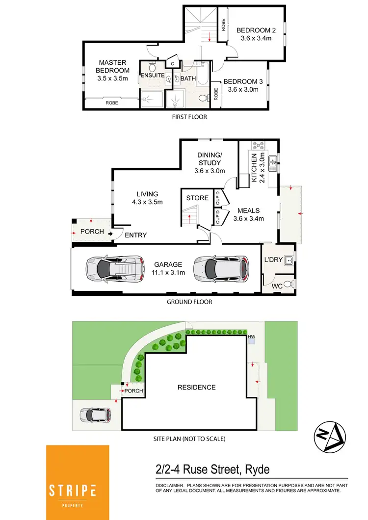 Floorplan of Homely townhouse listing, 2/2-4 Ruse Street, North Ryde NSW 2113