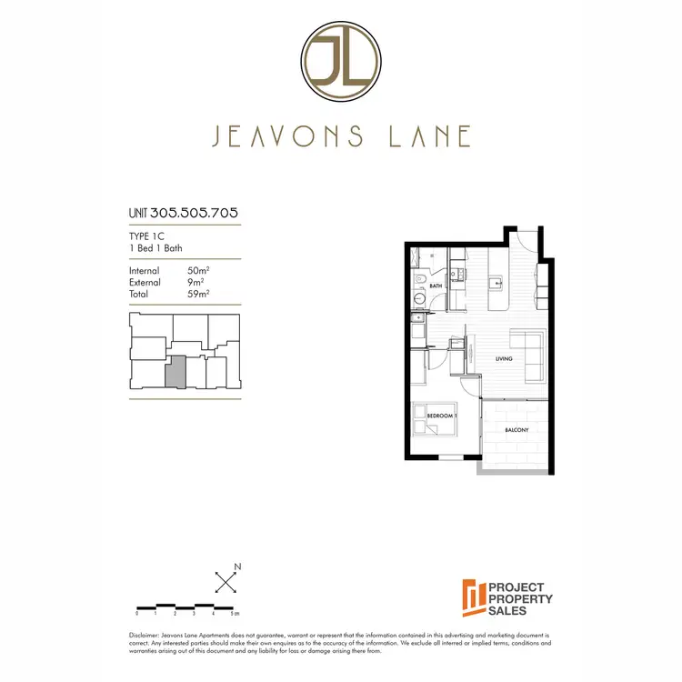 Floorplan of Homely apartment listing, 305/7 Jeavons Lane, Woolloongabba QLD 4102