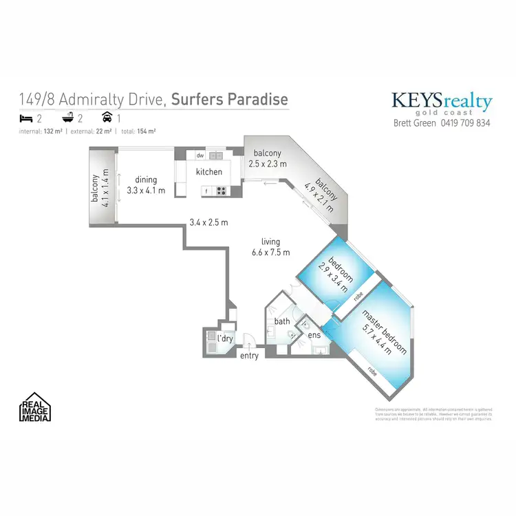 Floorplan of Homely apartment listing, 149/8 Admiralty Drive, Paradise Waters QLD 4217