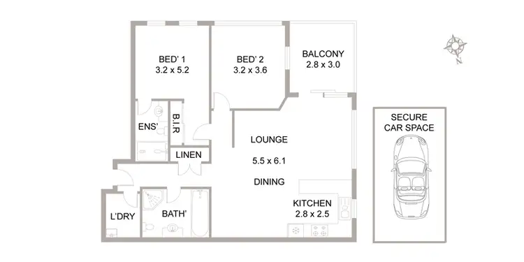 Floorplan of Homely apartment listing, 31/20-22 College Crescent, Hornsby NSW 2077